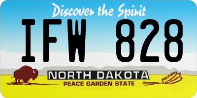 ND license plate IFW828