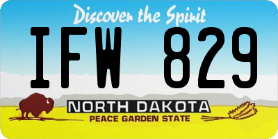 ND license plate IFW829