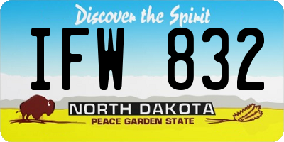 ND license plate IFW832