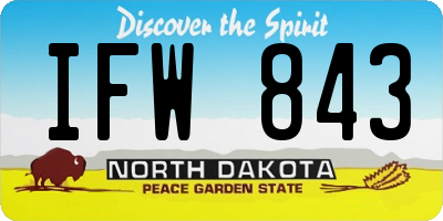 ND license plate IFW843