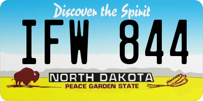 ND license plate IFW844