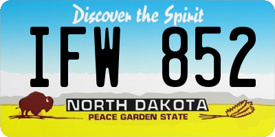 ND license plate IFW852
