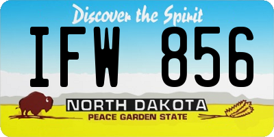 ND license plate IFW856