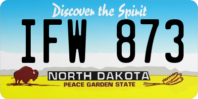 ND license plate IFW873