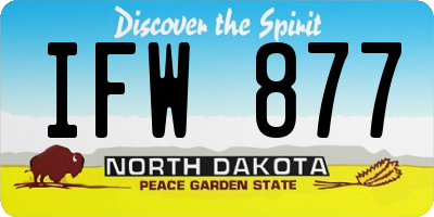 ND license plate IFW877