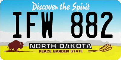 ND license plate IFW882