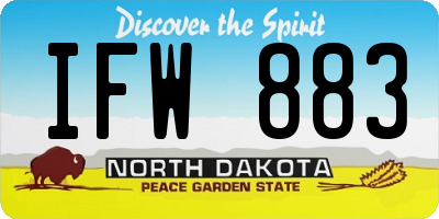 ND license plate IFW883