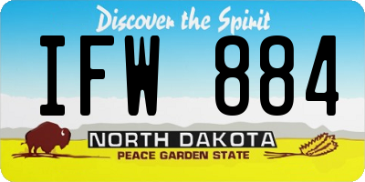 ND license plate IFW884