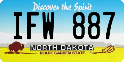 ND license plate IFW887