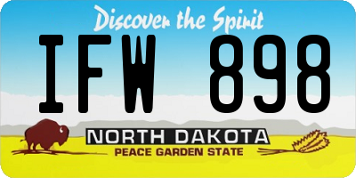 ND license plate IFW898