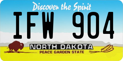 ND license plate IFW904
