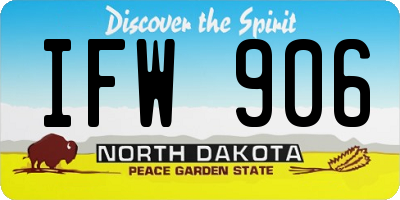 ND license plate IFW906