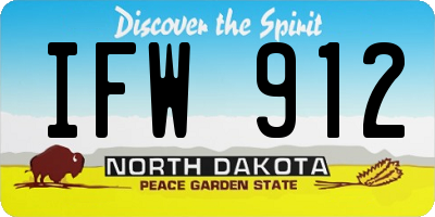 ND license plate IFW912