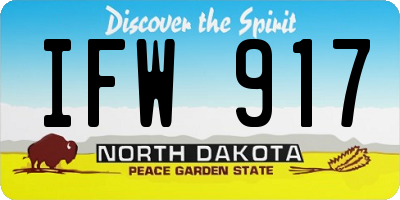 ND license plate IFW917