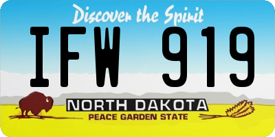 ND license plate IFW919