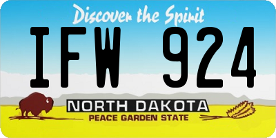 ND license plate IFW924