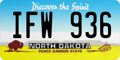ND license plate IFW936