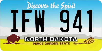 ND license plate IFW941