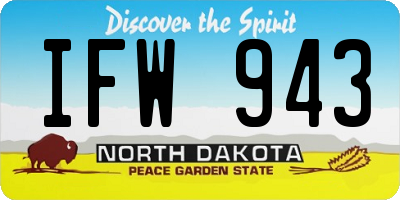 ND license plate IFW943