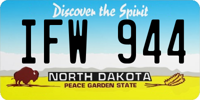 ND license plate IFW944