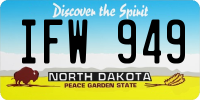 ND license plate IFW949