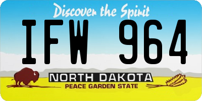 ND license plate IFW964