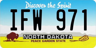 ND license plate IFW971