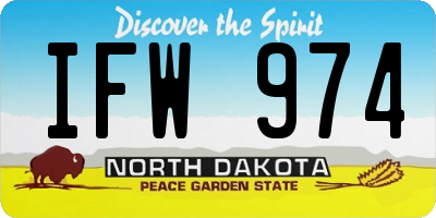 ND license plate IFW974