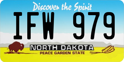 ND license plate IFW979