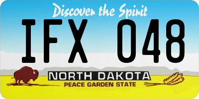 ND license plate IFX048