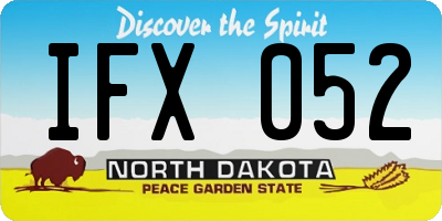 ND license plate IFX052