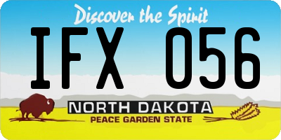 ND license plate IFX056