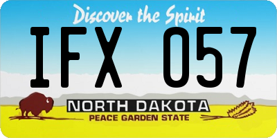 ND license plate IFX057