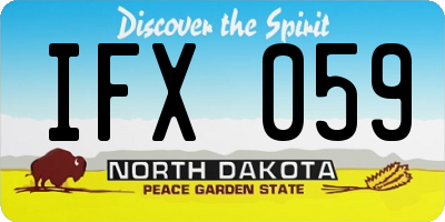 ND license plate IFX059