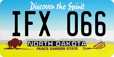 ND license plate IFX066