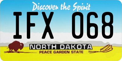 ND license plate IFX068