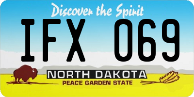 ND license plate IFX069