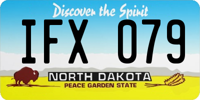 ND license plate IFX079