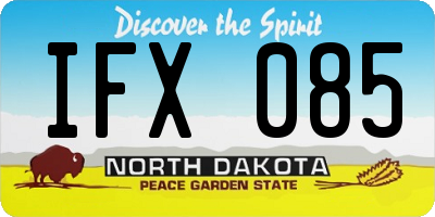 ND license plate IFX085