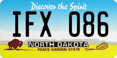 ND license plate IFX086