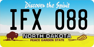 ND license plate IFX088