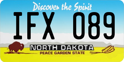 ND license plate IFX089