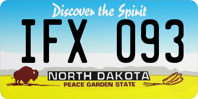 ND license plate IFX093