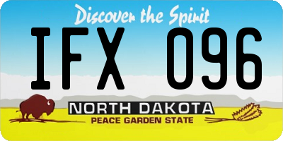 ND license plate IFX096