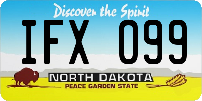 ND license plate IFX099