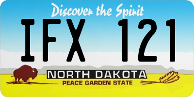 ND license plate IFX121