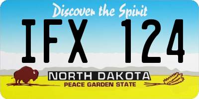 ND license plate IFX124