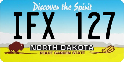 ND license plate IFX127