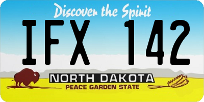 ND license plate IFX142