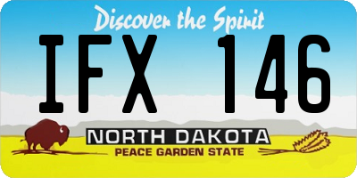 ND license plate IFX146